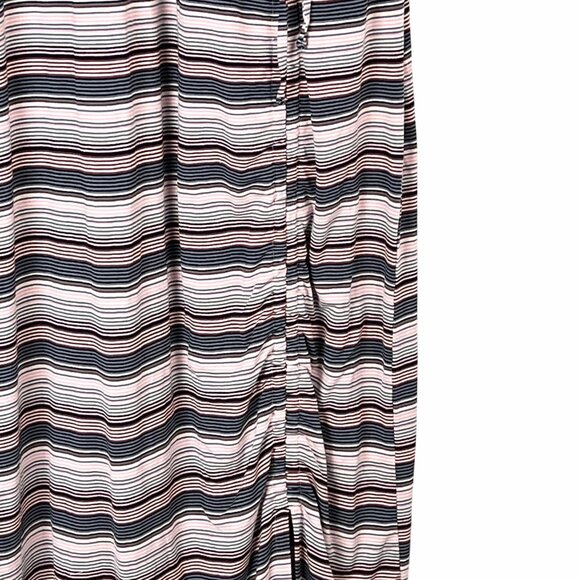 Lane Bryant Faux Wrap Maxi Dress Size 18/20 Striped Short-Sleeve Ruched VGUC - Picture 9 of 16